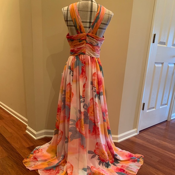 NWOT CALVIN KLEIN FLORAL PRINT DRESS - Picture 2 of 2